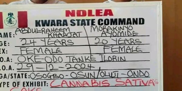 Two Young Ladies Nabbed by NDLEA for Producing Drug-Laced Cakes for Students and Others in Kwara State