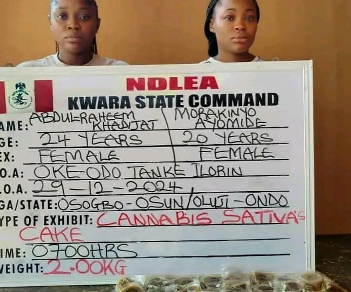 Two Young Ladies Nabbed by NDLEA for Producing Drug-Laced Cakes for Students and Others in Kwara State