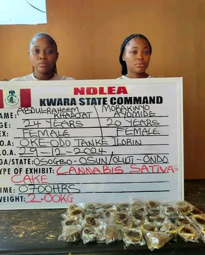 Two Young Ladies Nabbed by NDLEA for Producing Drug-Laced Cakes for Students and Others in Kwara State